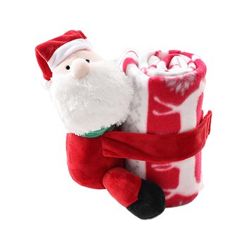 滌綸毛毯-聖誕老人.雪人造型-聖誕節禮品_0